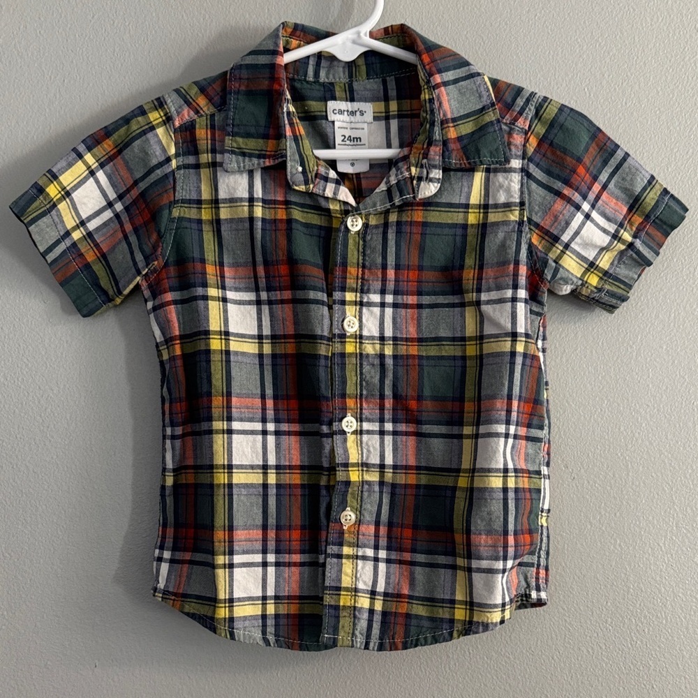 Carter's Multicolor Plaid Button Down Shirt